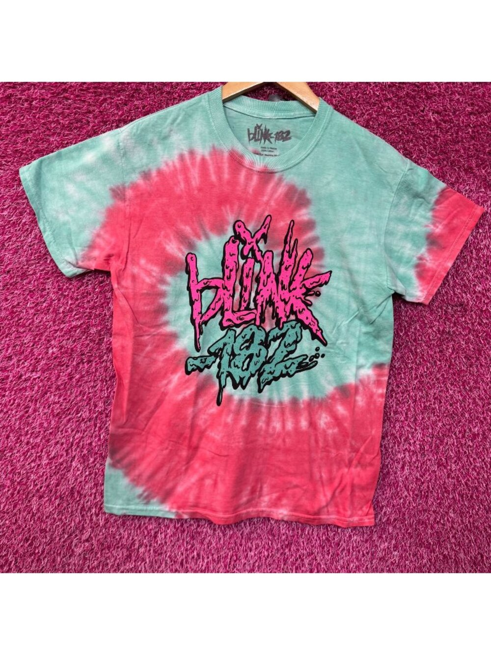 Blink-182 Toxic Sludge Spell Out Pop Punk Band Tie Dye M